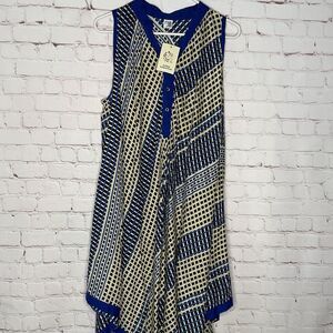 NWT Indian Emporium Women's 100% Rayon Sleeveless Tent Midi Dress One Size